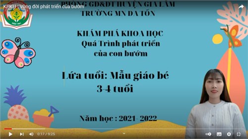 HĐKP   Bướm phát triển như thế nào  - Giáo viên: Đặng Thị Minh Ái